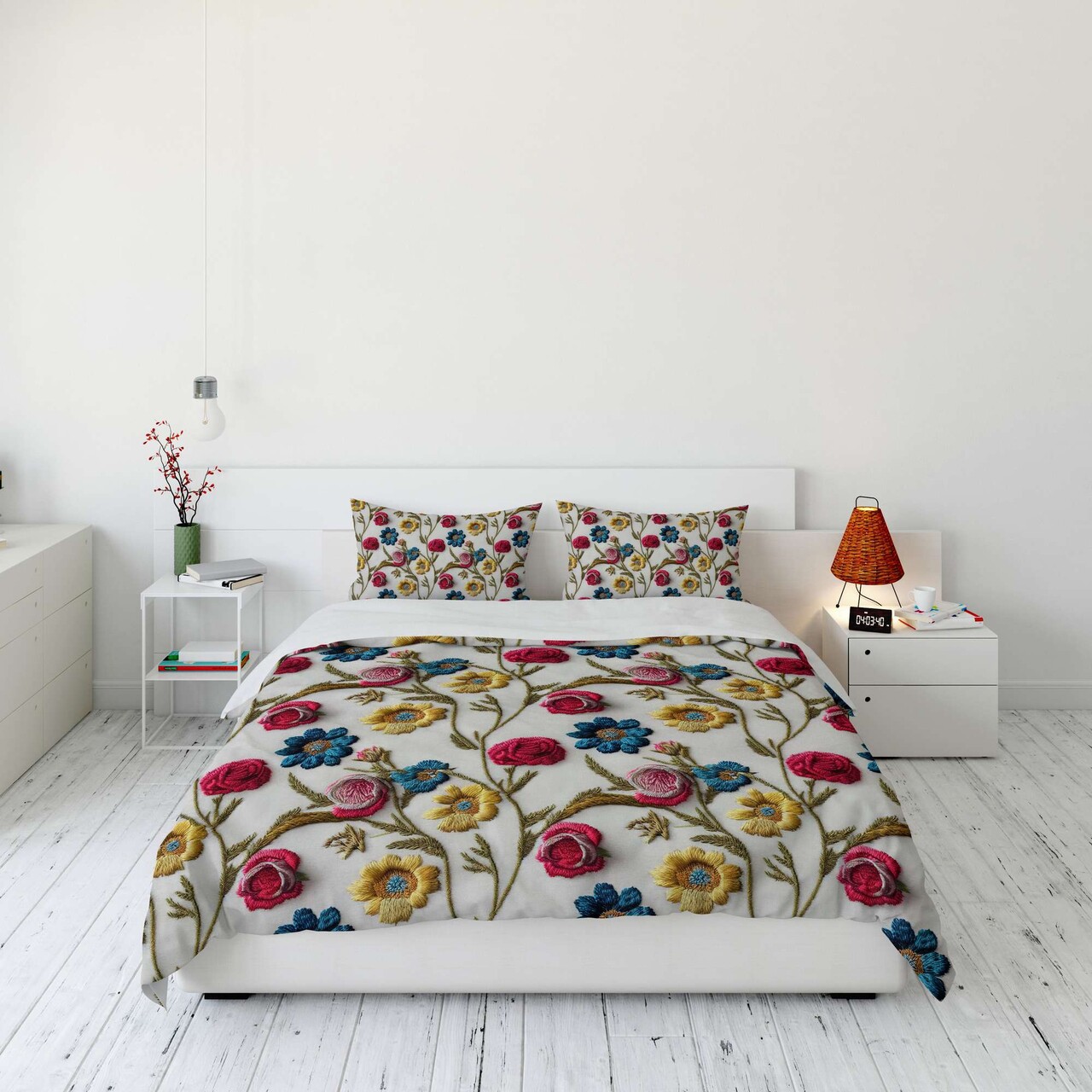 Lenjerie patut cu 5 piese 120x60 cm Elefant cu inima albastra - imagine 2